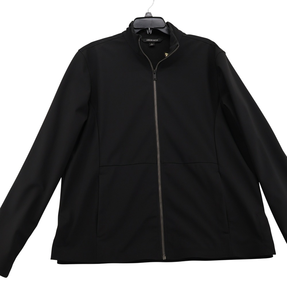 Mercer+Mettle Mens Black SKUCON 2023 Full Zip Soft Shell Jacket Large